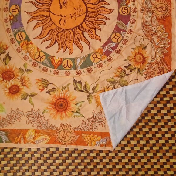 Accnicc Yellow Sun and Moon Tapestry Vintage Indie Boho Tapestry Wall Hanging - Picture 2 of 2